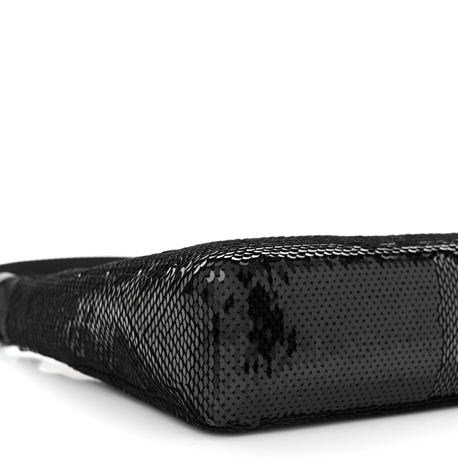 Prada Paillettes Sequin Mini Re-Edition 2000 Bag Black White 9 of 10
