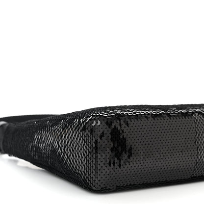 Prada Paillettes Sequin Mini Re-Edition 2000 Bag Black White 9 of 10