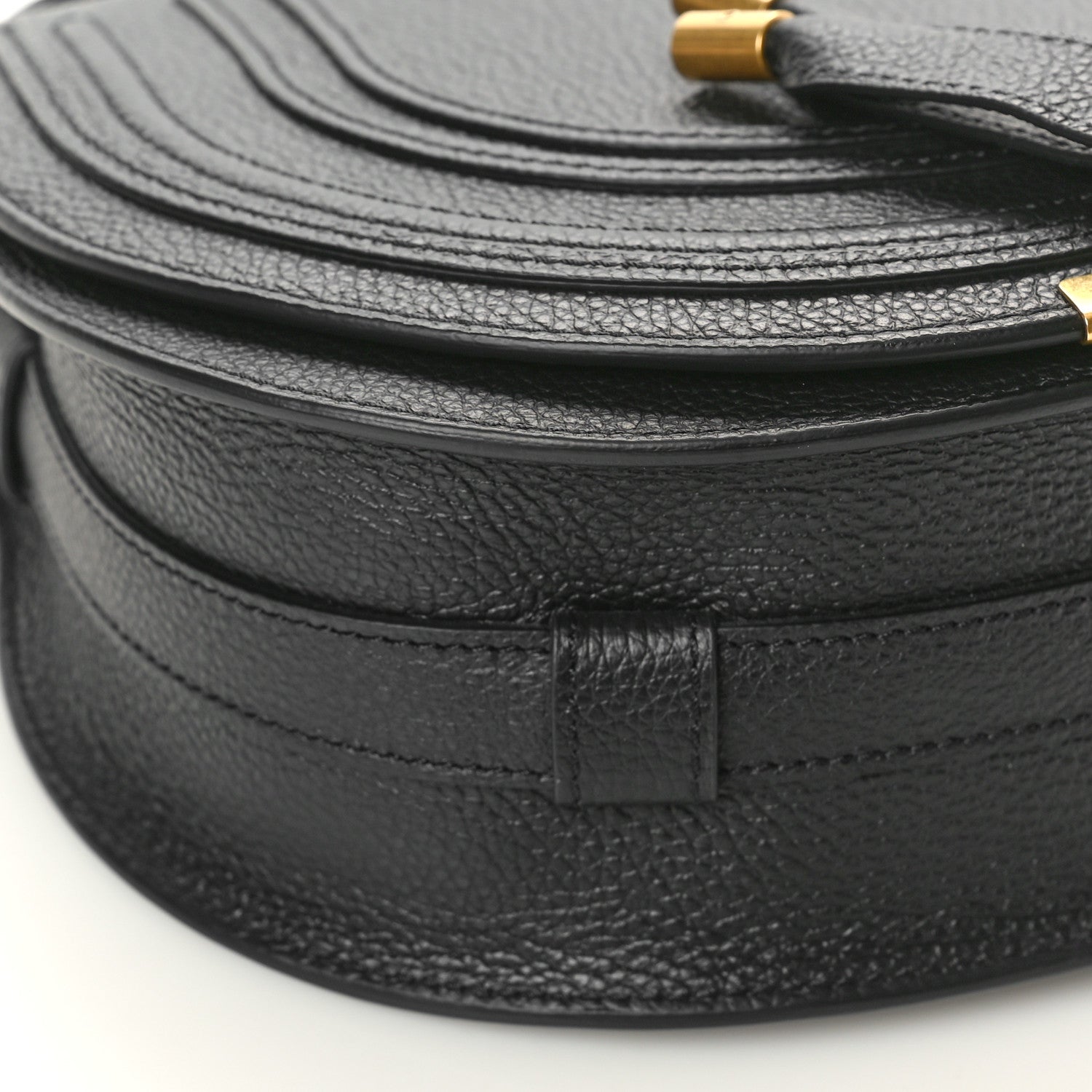 Chloe Grained Calfskin Medium Marcie Round Crossbody Bag Black 10 of 12
