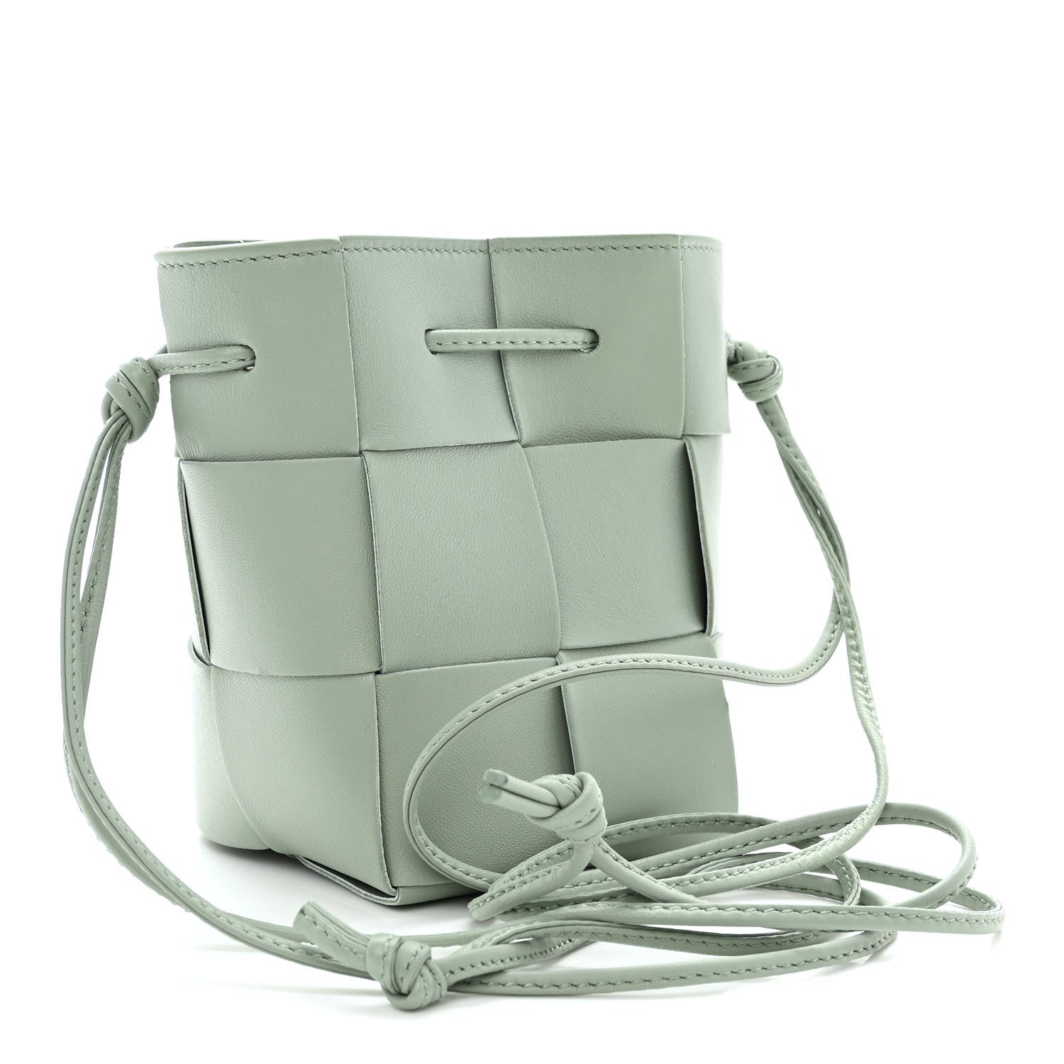 Bottega Veneta Nappa Maxi Intrecciato Mini Cassette Bucket Bag New Sauge 3 of 10