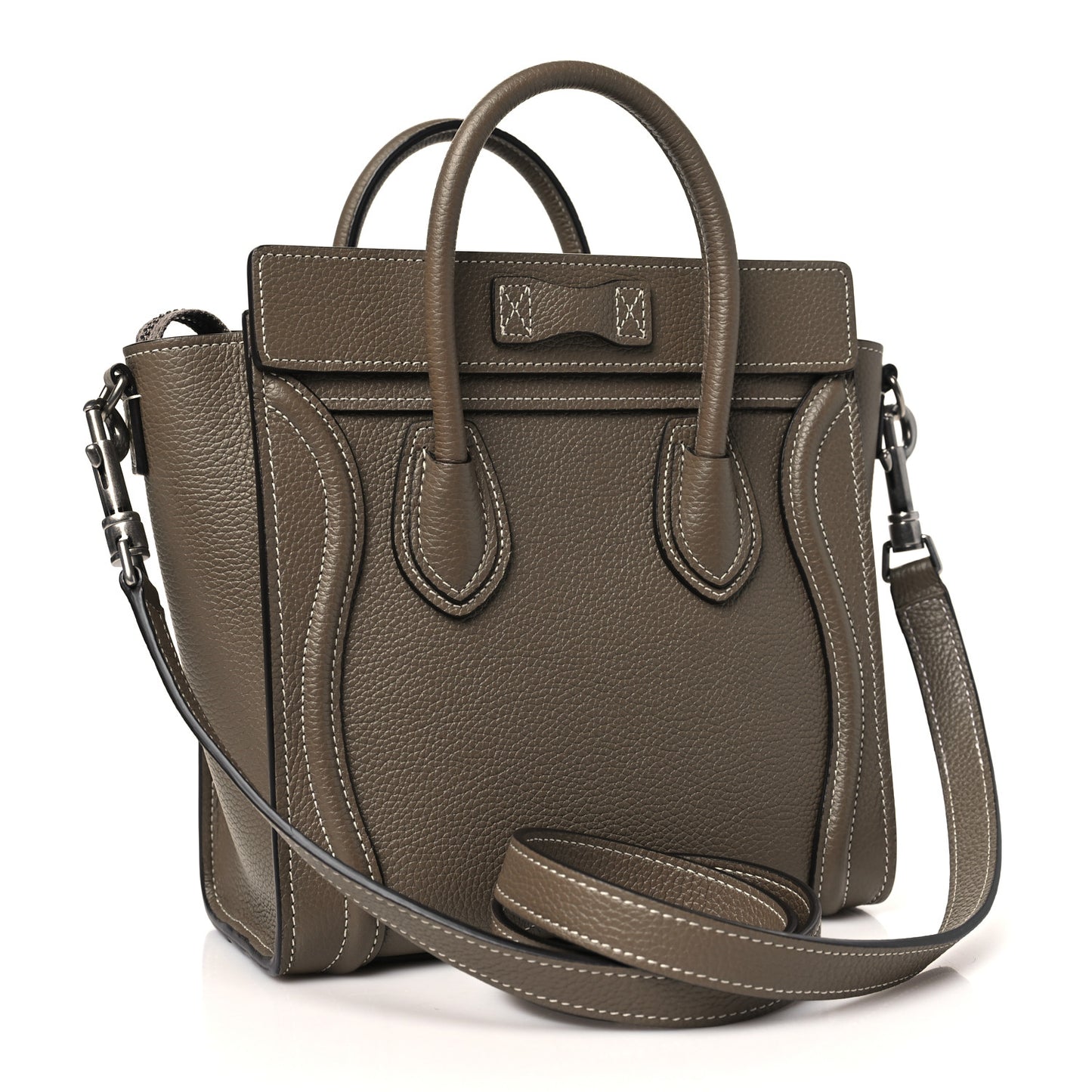 Drummed Calfskin Nano Luggage Souris