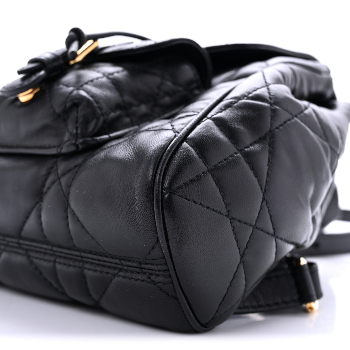 Lambskin Macrocannage Small Caro Backpack Black