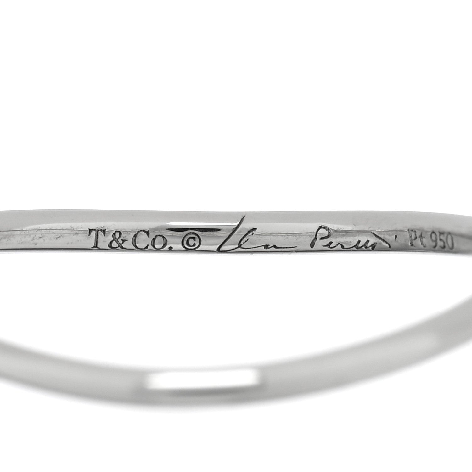 Tiffany Platinum Diamond Elsa Peretti Single-Row Wave Ring 4 of 4