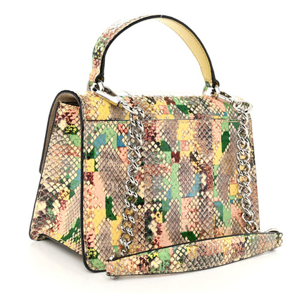Jimmy Choo Elaphe Snakeskin Madeline Crossbody Satchel Rainbow 3 of 11