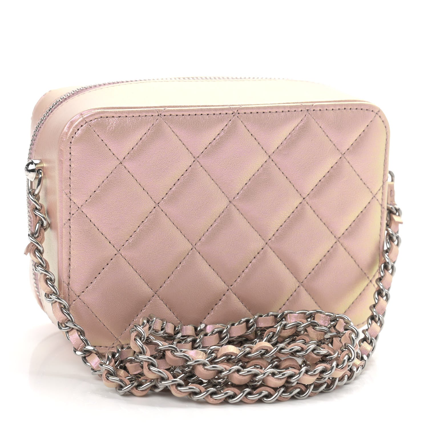 Chanel Iridescent Calfskin Quilted Camera Bag Pink 3 of 9