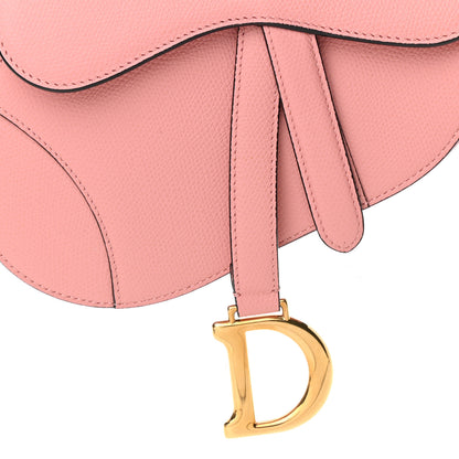 Christian Dior Grained Calfskin Mini Saddle Bag Pink 5 of 9