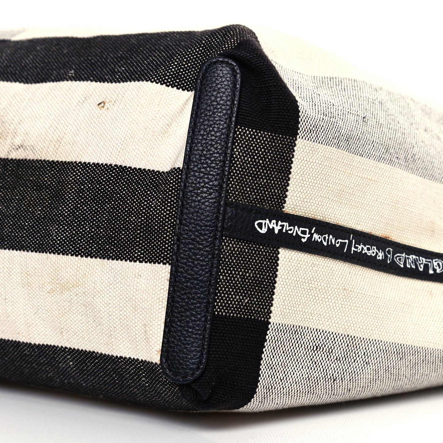 Coated Canvas Mega Check Sketchbook Reversible Tote White Black