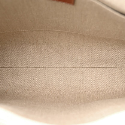 Chloe Cotton Calfskin Medium Woody Ribbon Tote White Brown 5 of 11