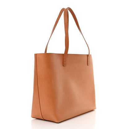 Mansur Gavriel Vegetable Tanned Calfskin Large Shopping Bag Camello Argento 3 of 13