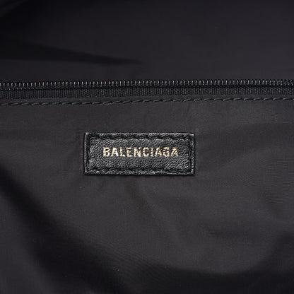 Balenciaga Sport Nylon Logo Embroidered Wheel Backpack Black White 6 of 9
