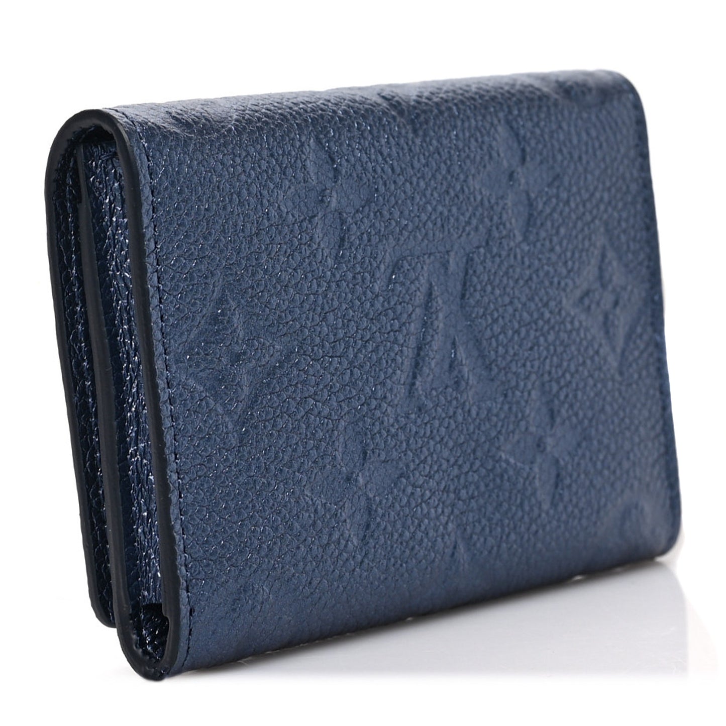Metallic Monogram Business Card Holder Navy Nacre