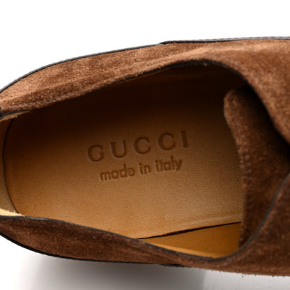 Gucci New Waxed Calfskin Supersofty Oxfords 9 Cocoa Brown Sugar 8 of 9