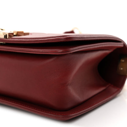 Chanel Lambskin Quilted Small Boy Flap Burgundy 10 of 12
