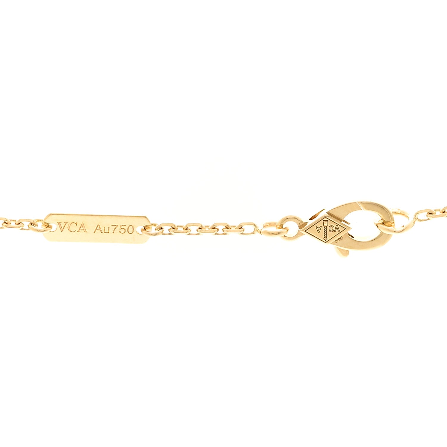 Van Cleef & Arpels 18K Yellow Gold Vintage Alhambra Pendant Necklace 4 of 5