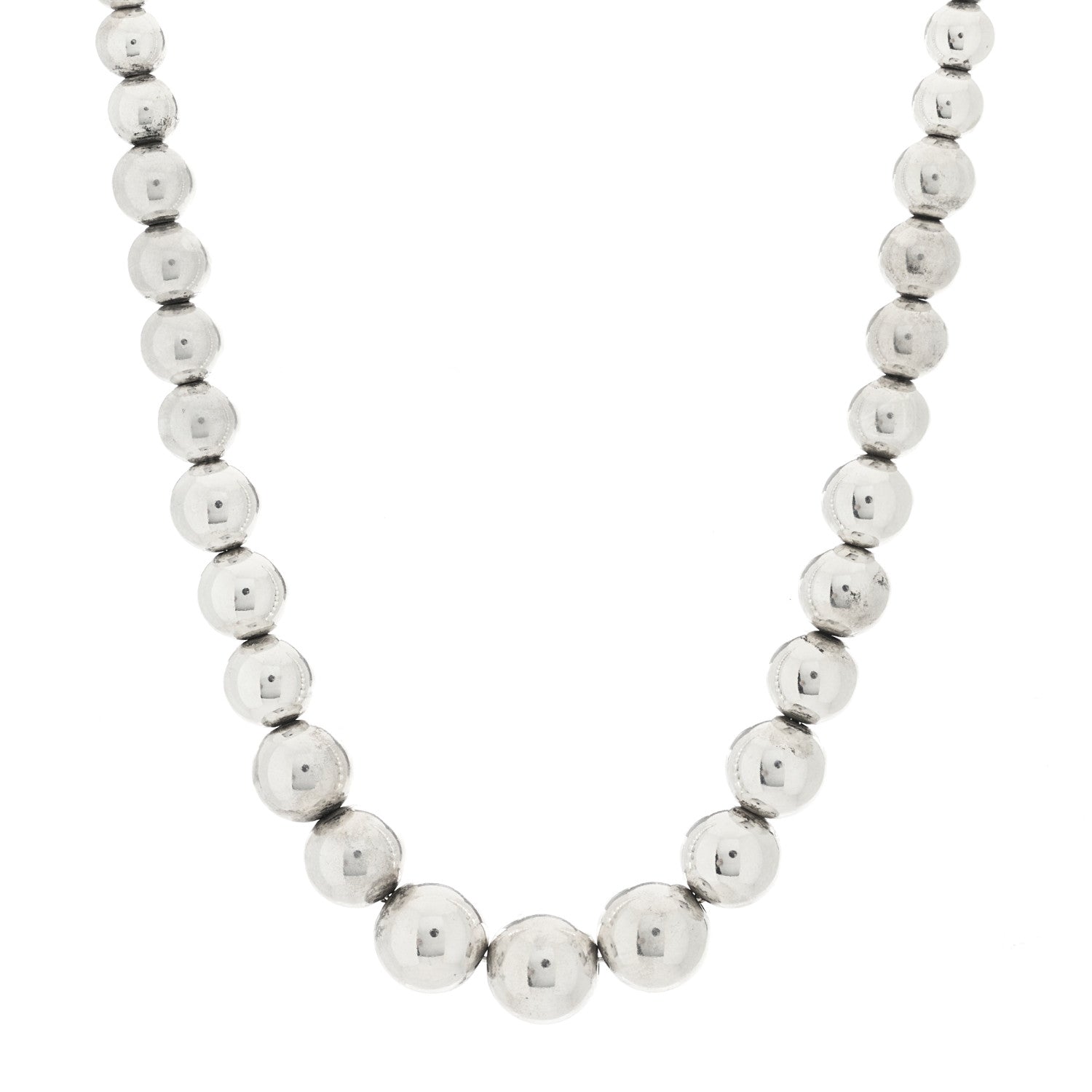Tiffany Sterling Silver HardWear Graduated Ball Necklace 1 of 5