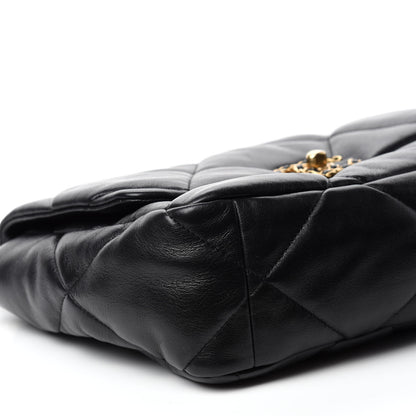 Chanel Lambskin Quilted Large 19 Flap Black 6 of 11