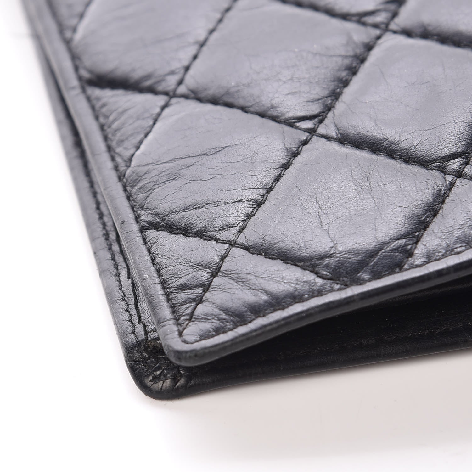 Chanel Aged Calfskin Quilted Cambon Yen Wallet Black 13 of 15