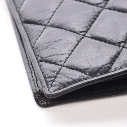 Chanel Aged Calfskin Quilted Cambon Yen Wallet Black 13 of 15