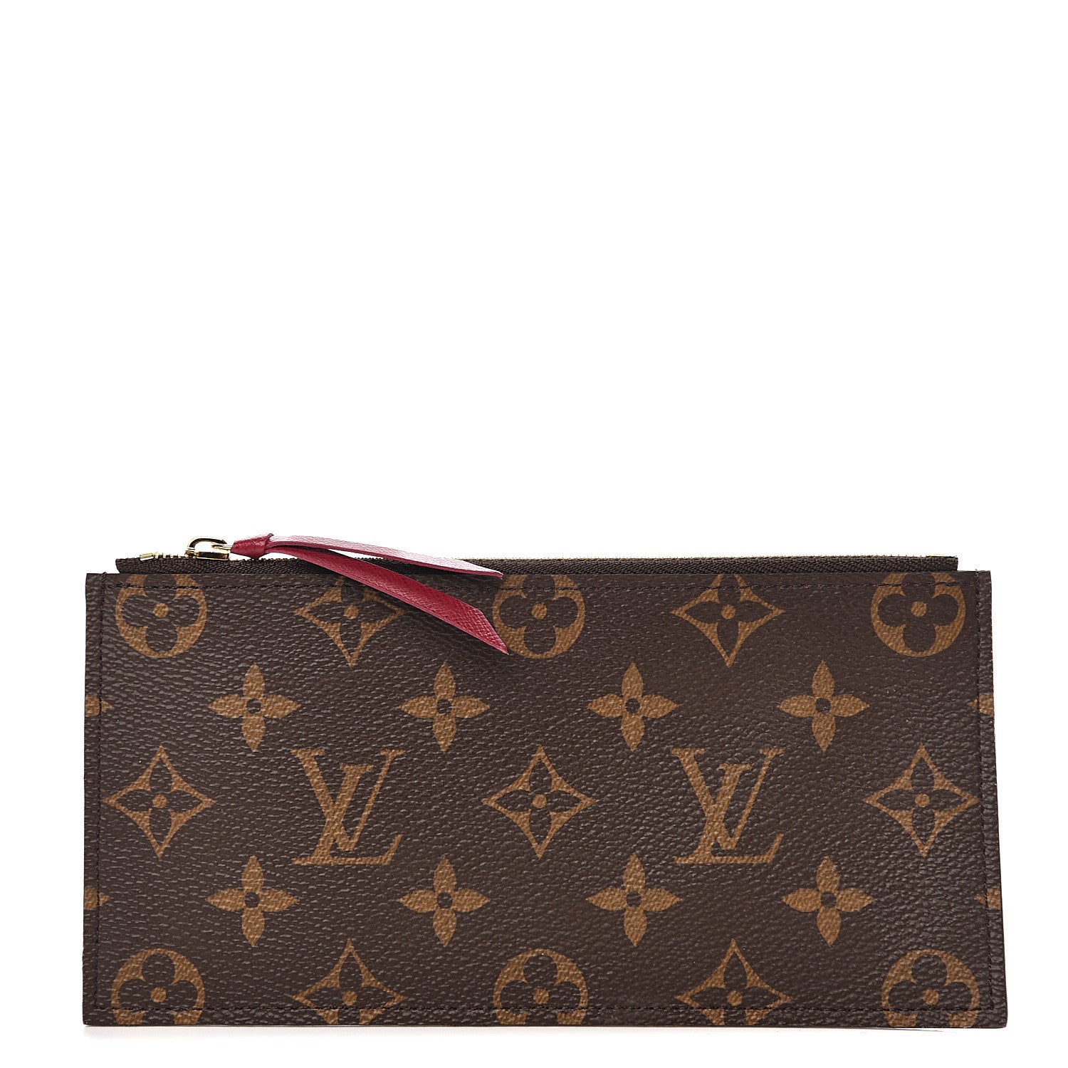 Louis Vuitton Monogram Felicie Chain Wallet Zippered Insert Fuchsia 1 of 5