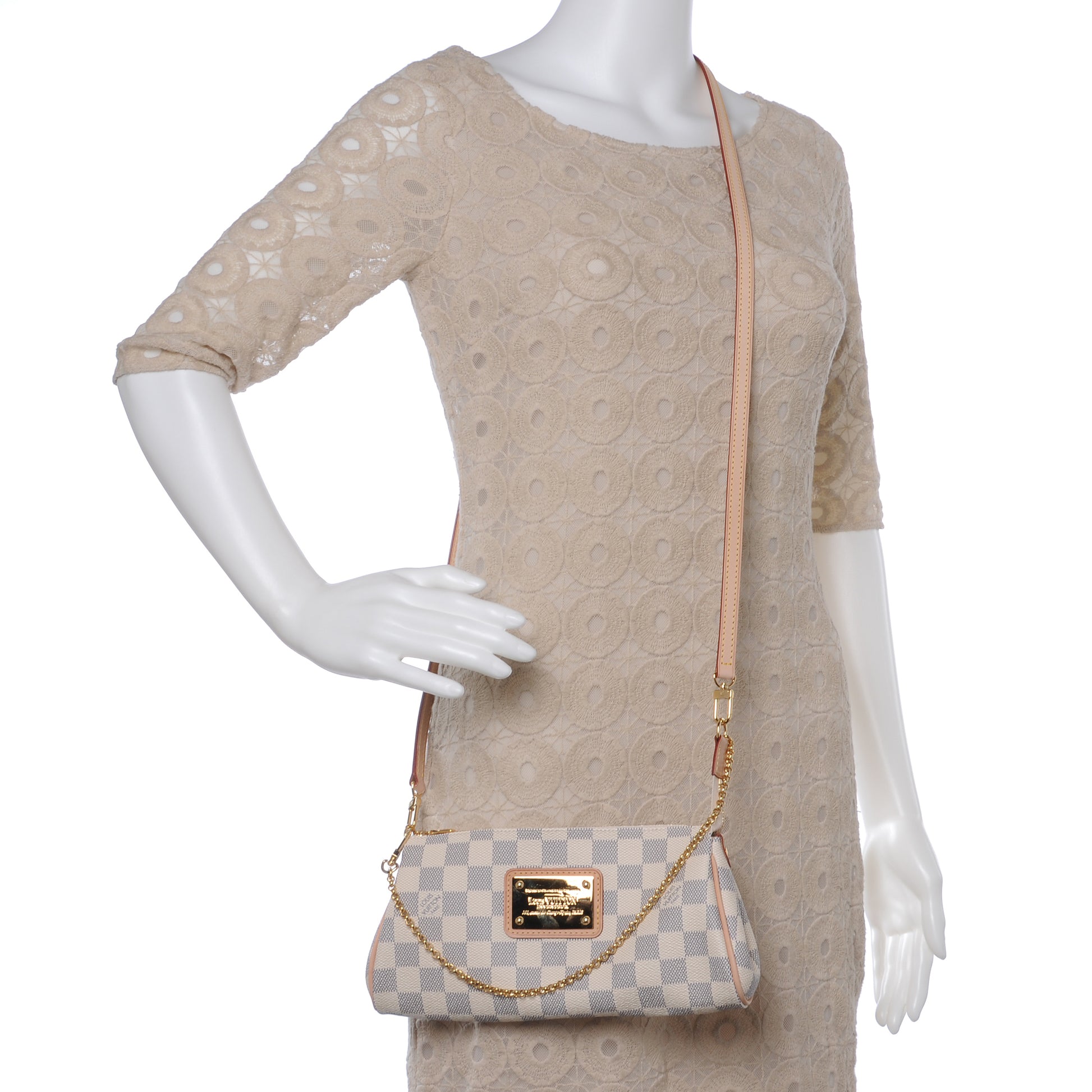 Louis Vuitton Damier Azur Eva Clutch 2 of 7