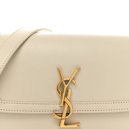 Saint Laurent Smooth Calfskin Monogram Small Solferino Satchel  Blanc Vintage 8 of 13