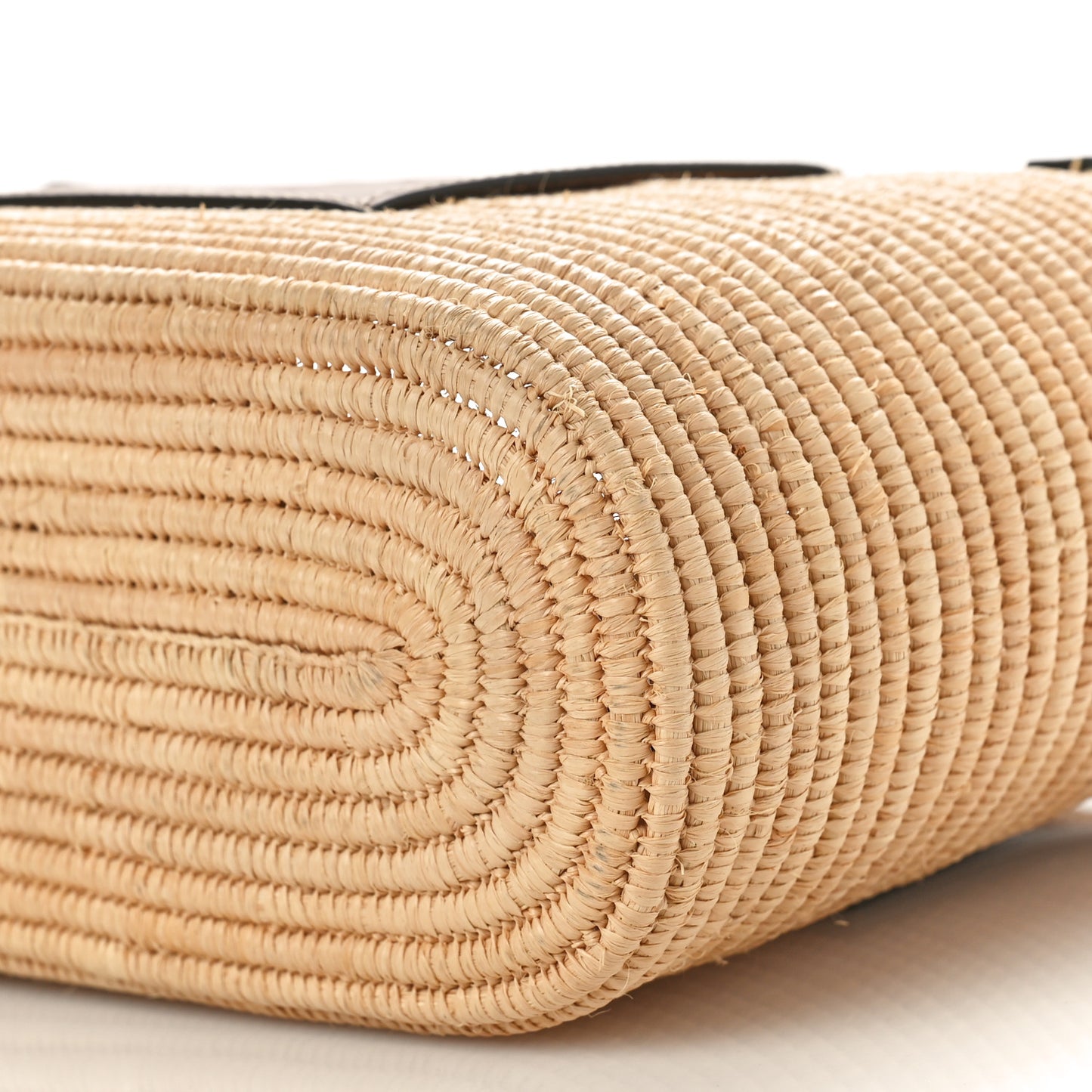 Raffia Small Square Basket Tote Bag Natural Tan
