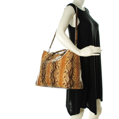 Fendi Python Twins Tote Brown 2 of 9