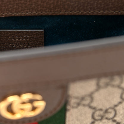 Gucci GG Supreme Monogram Web Small Ophidia Chain Shoulder Bag Brown 7 of 8
