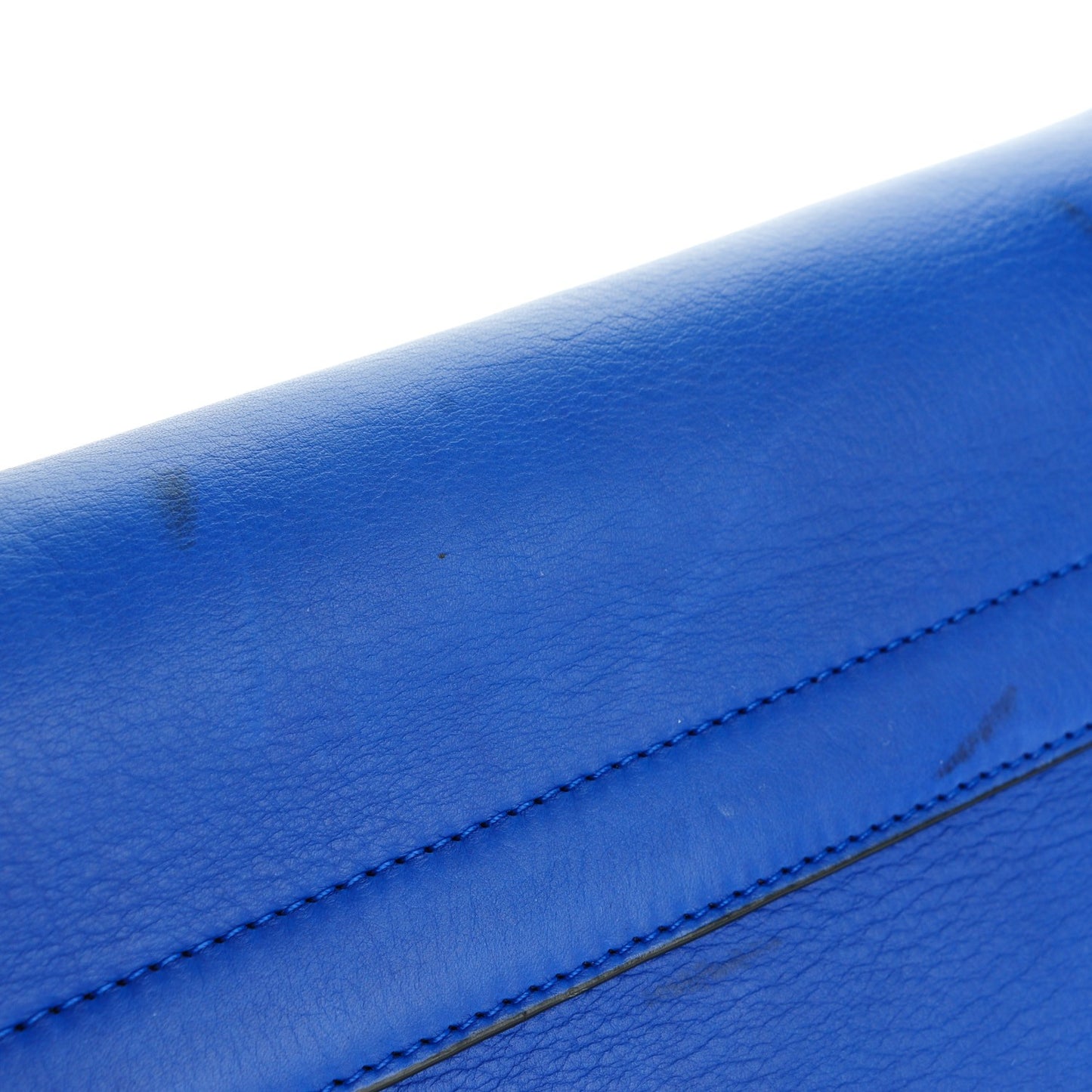 Smooth Calfskin Suede Large Trapeze Royal Blue