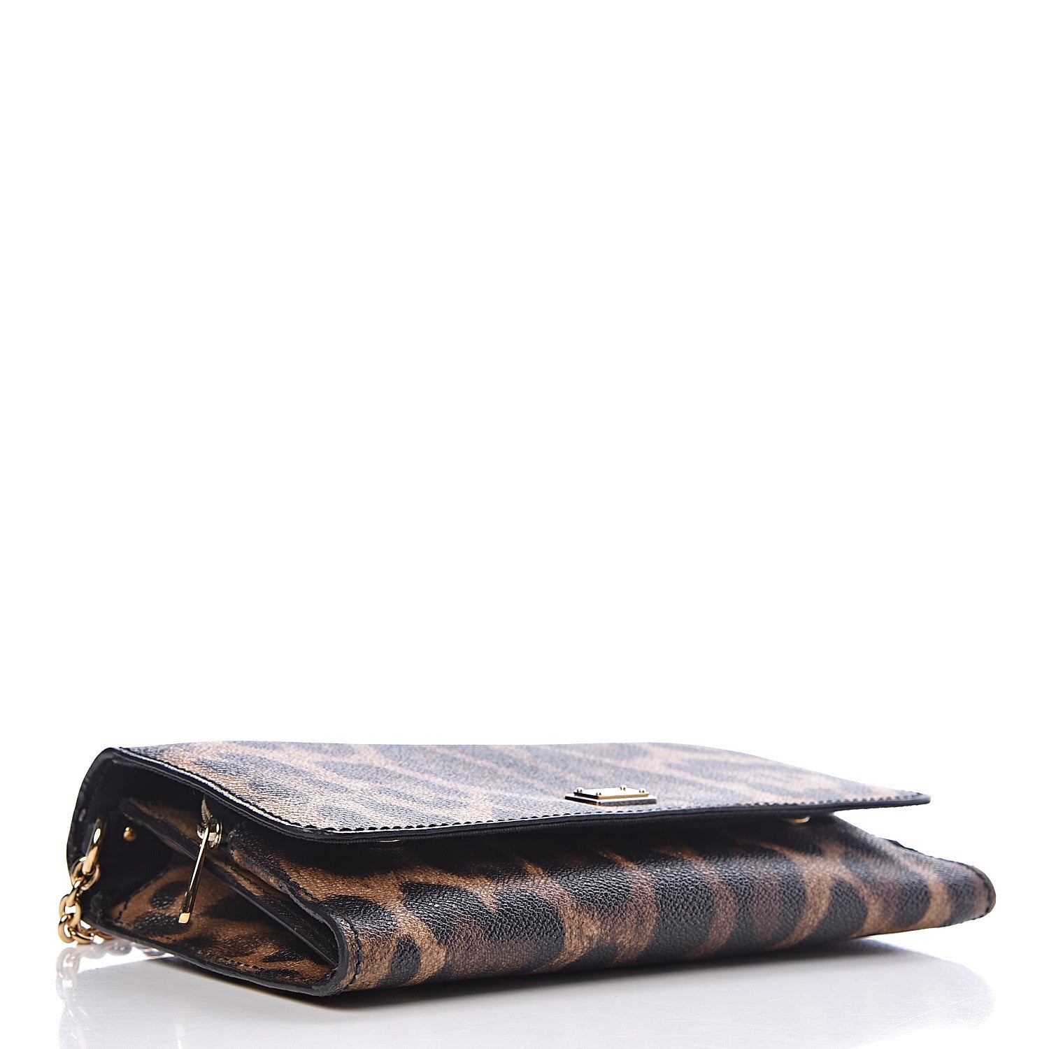 Dolce & Gabbana Dauphine Chain Flap Clutch Leopard 4 of 9