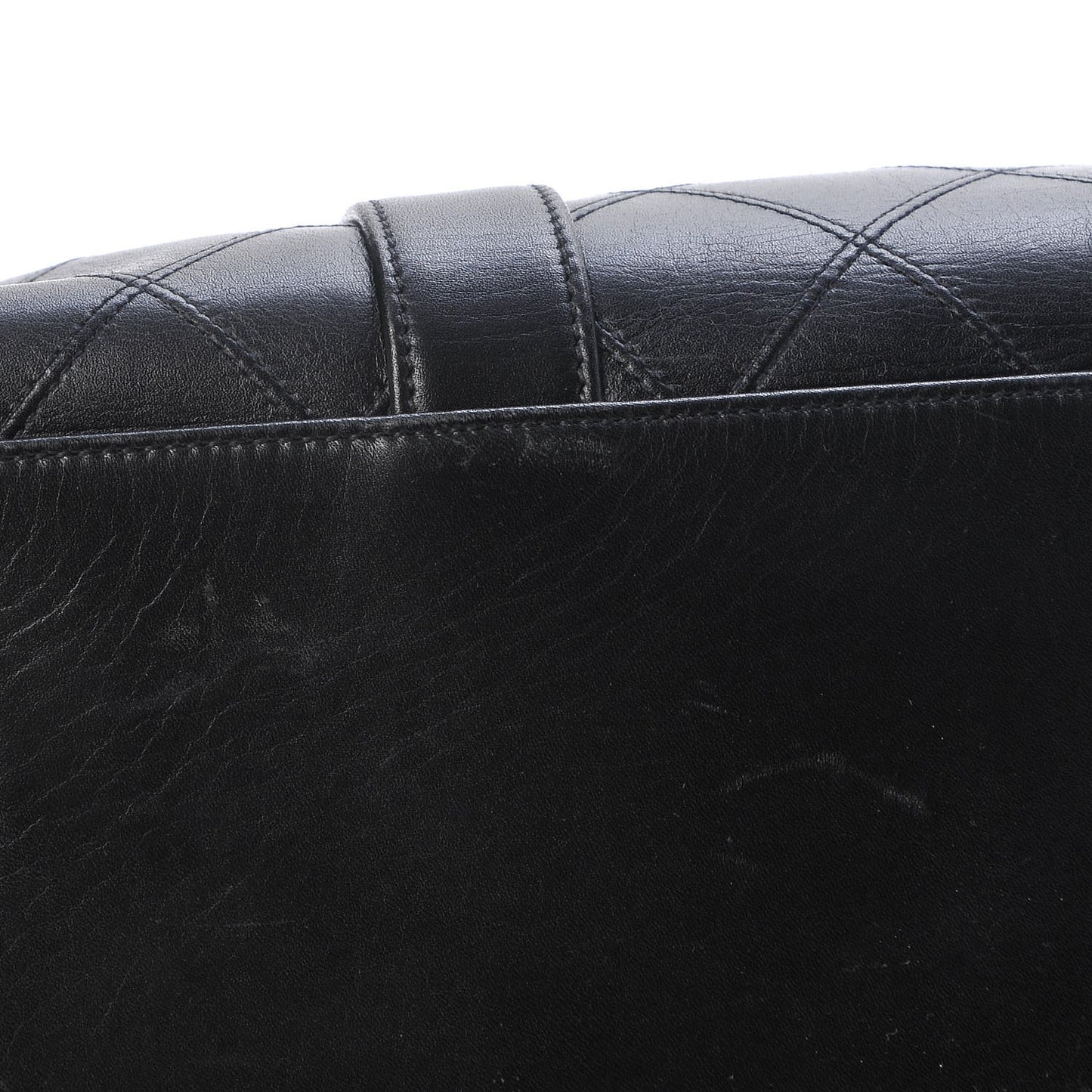 Calfskin Stitched CC Boston Black