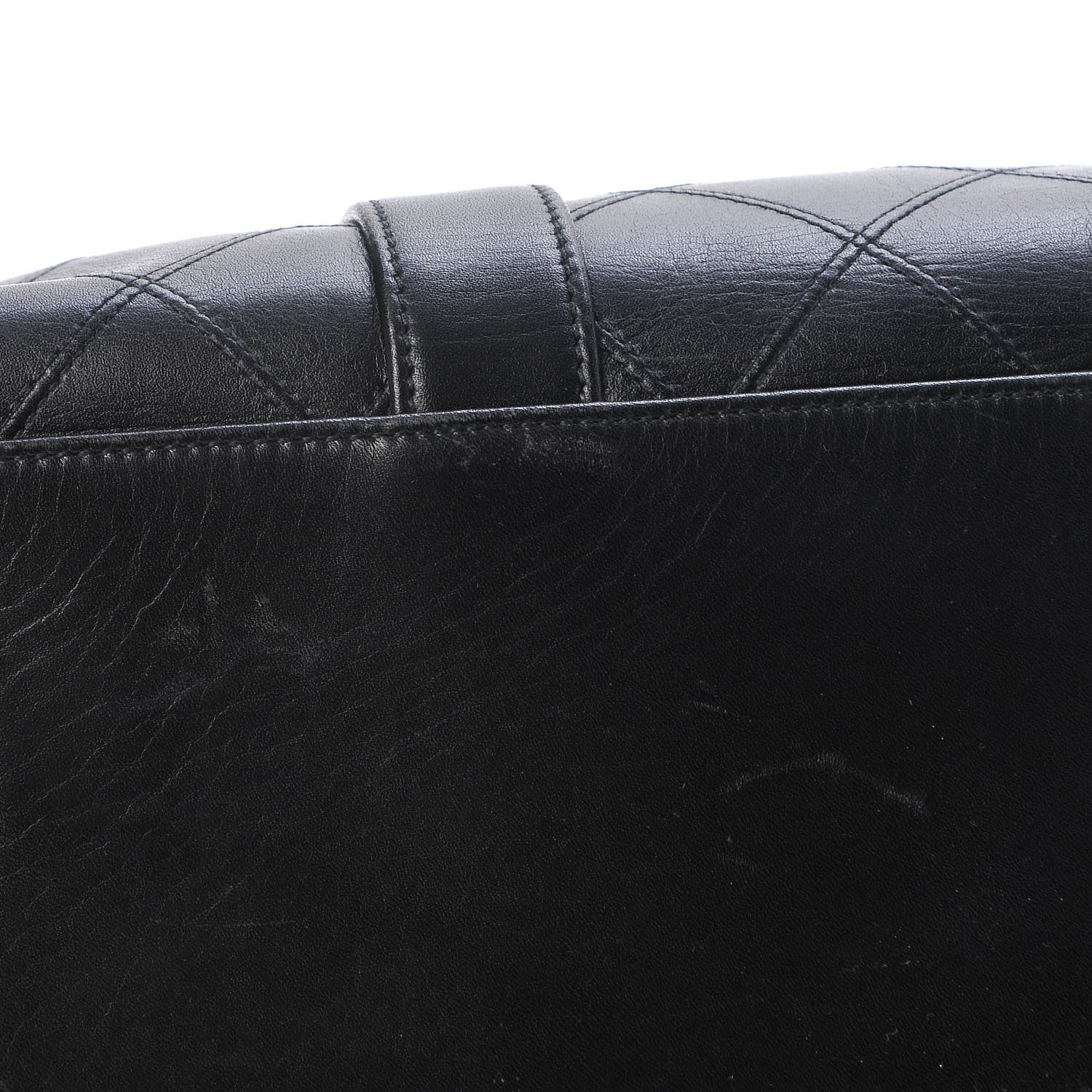 Chanel Calfskin Stitched CC Boston Black 11 of 13