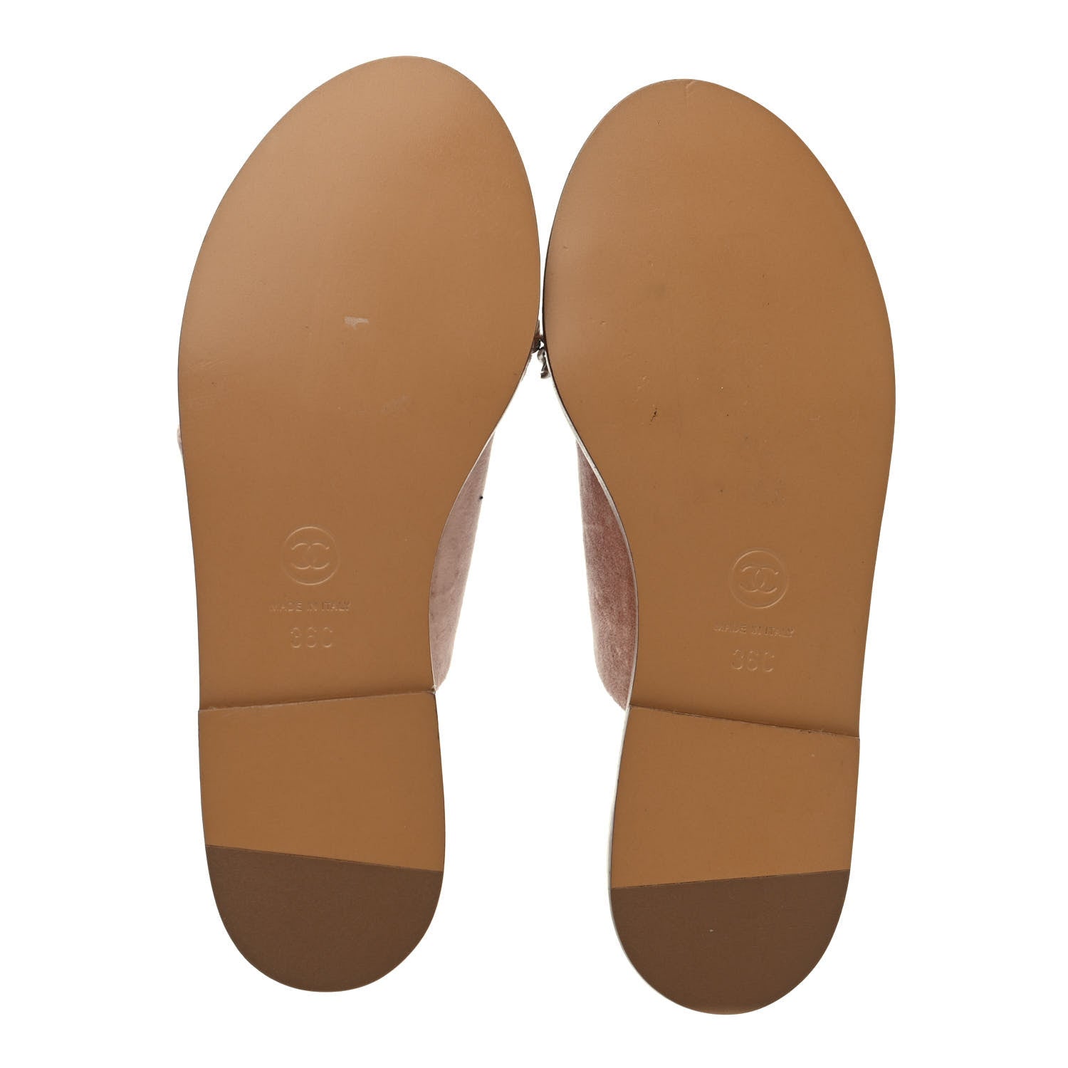 Chanel Velvet Chain Mule Sandals 36 Pink 4 of 4