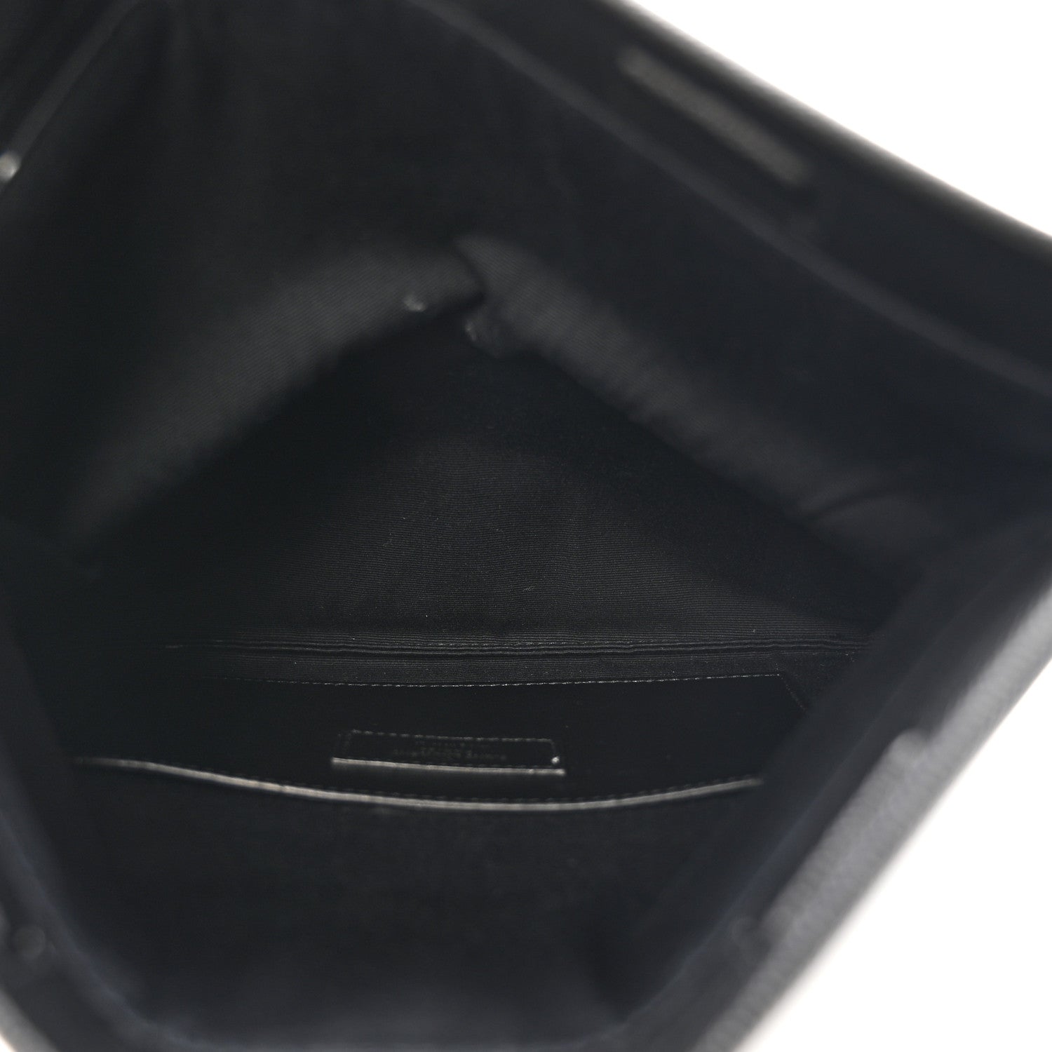 Saint Laurent Grain De Poudre West Hollywood Monogram Fold Over Clutch Black 5 of 9