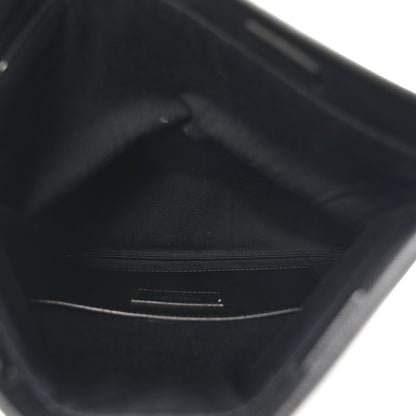 Saint Laurent Grain De Poudre West Hollywood Monogram Fold Over Clutch Black 5 of 9