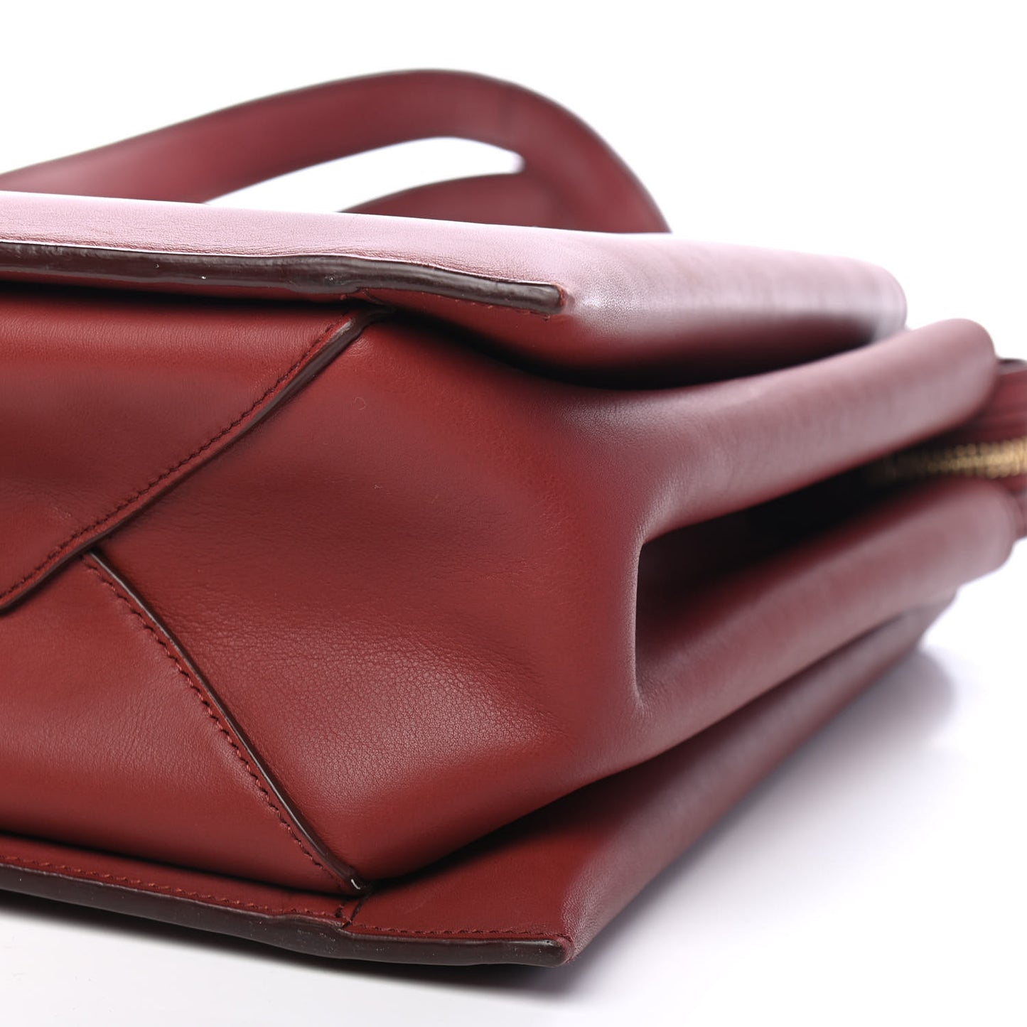 Calfskin Medium Tri-Fold Bag Red Wood