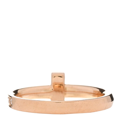 Tiffany 18K Rose Gold Diamond 2.5mm T T1 Ring 53 6.5 3 of 4