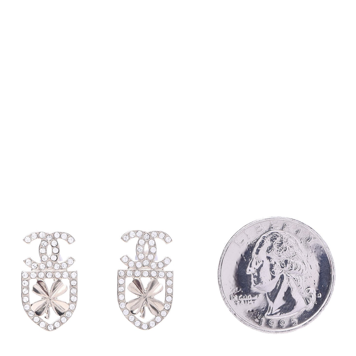Crystal CC Sergeant Earrings Gold