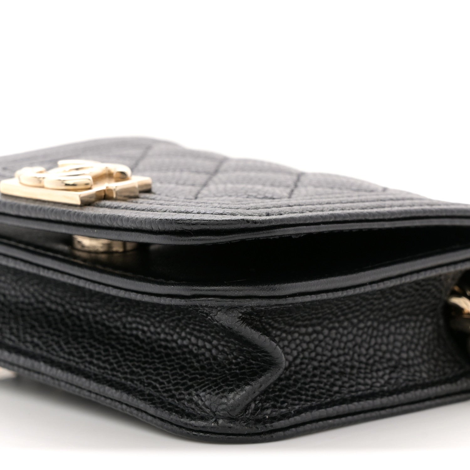 Chanel Caviar Quilted Boy Flap Waist Belt Bag Black 10 of 10