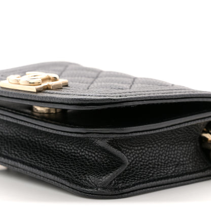 Chanel Caviar Quilted Boy Flap Waist Belt Bag Black 10 of 10