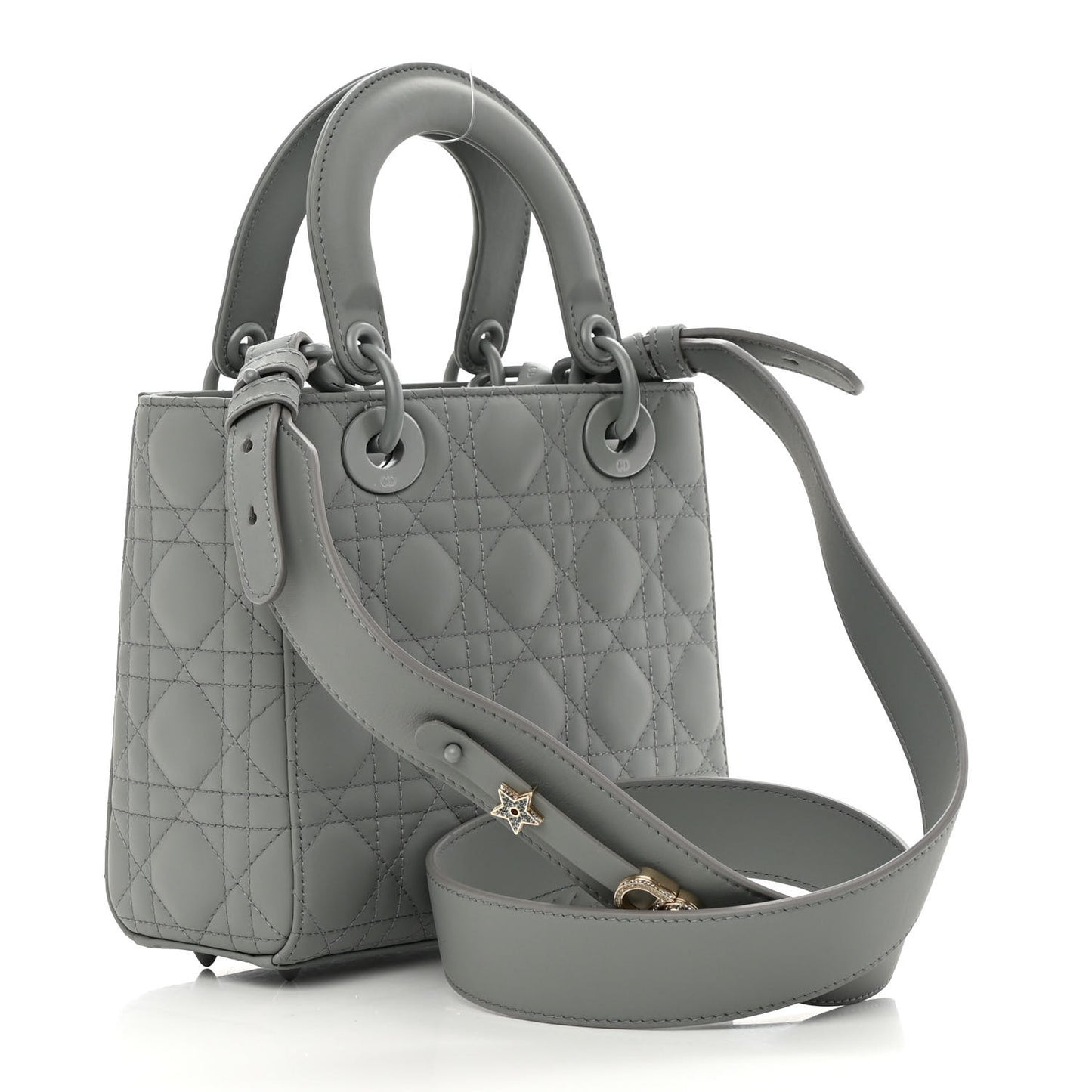 Ultra Matte Calfskin Cannage Small My ABCDior Lady Dior Gray
