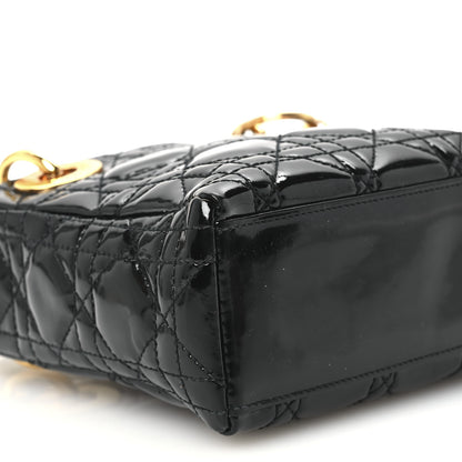 Christian Dior Patent Cannage Mini Lady Dior Black 9 of 10