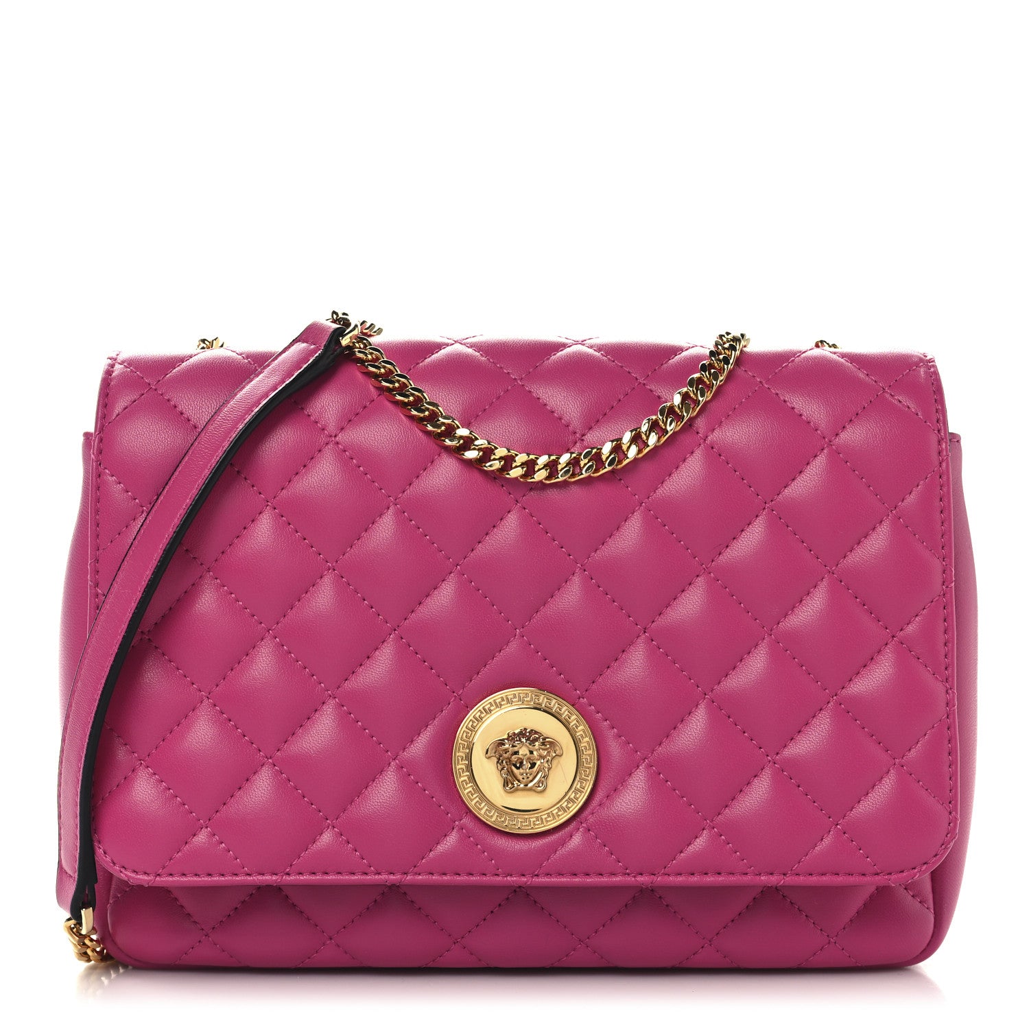 Versace Nappa Quilted Medusa Chain Crossbody Pink 1 of 9