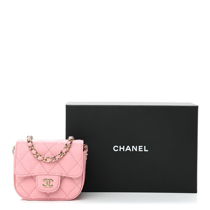 Chanel Caviar Quilted Mini Clutch With Chain Pink 12 of 12