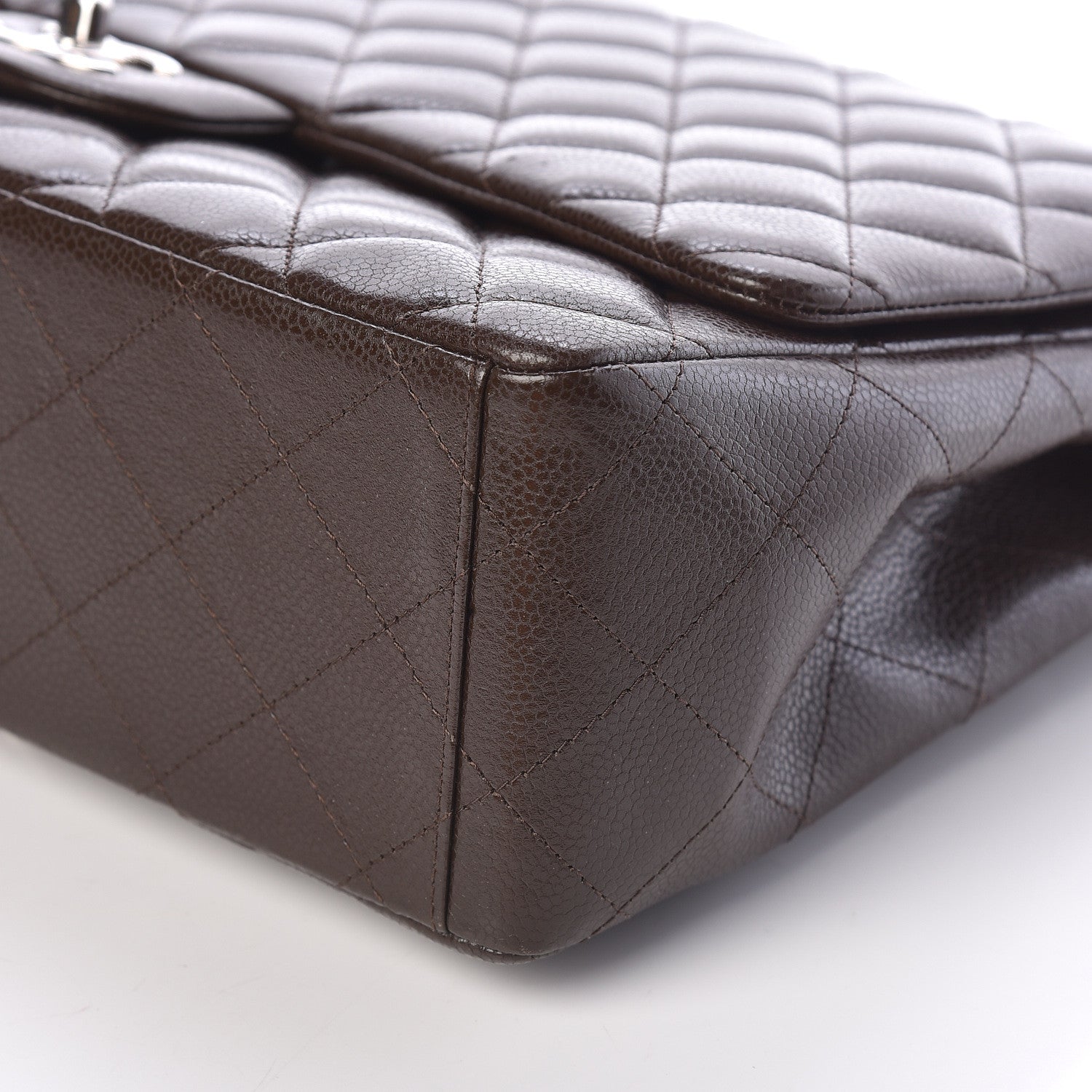 Chanel Caviar Quilted Maxi Single Flap Dark Brown 7 of 12