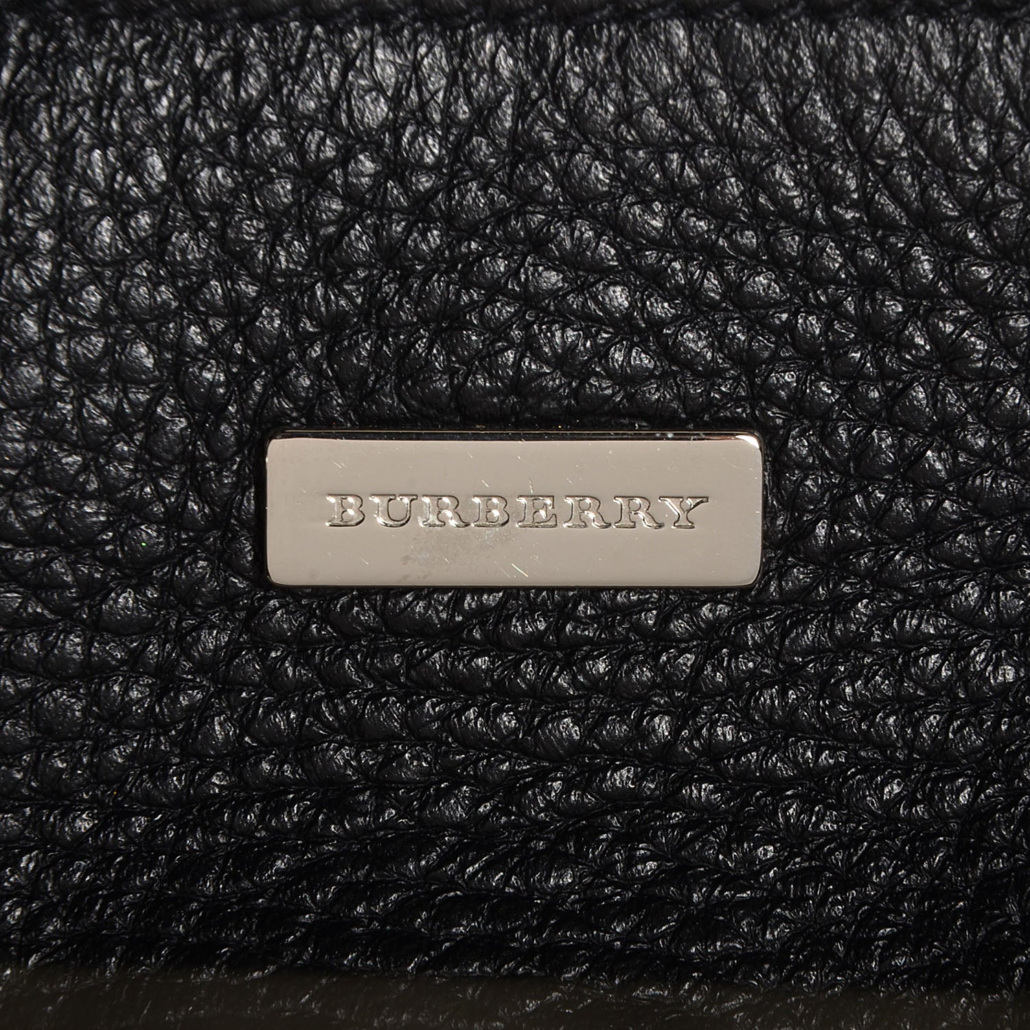 Burberry Grainy Leather Calfskin Large Hobo Black 8 of 10