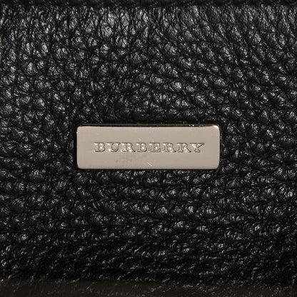 Burberry Grainy Leather Calfskin Large Hobo Black 8 of 10