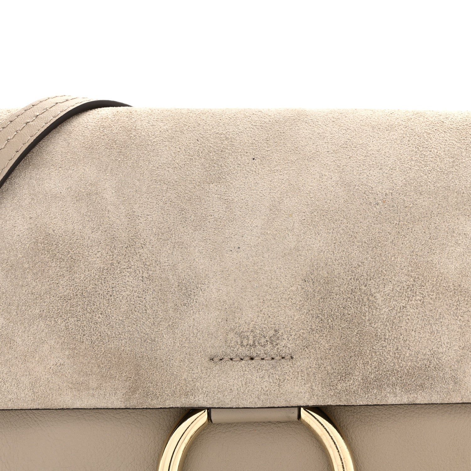 Chloe Suede Calfskin Small Faye Shoulder Bag Motty Grey 8 of 11