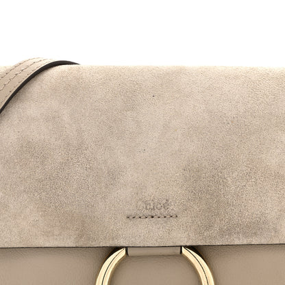 Chloe Suede Calfskin Small Faye Shoulder Bag Motty Grey 8 of 11