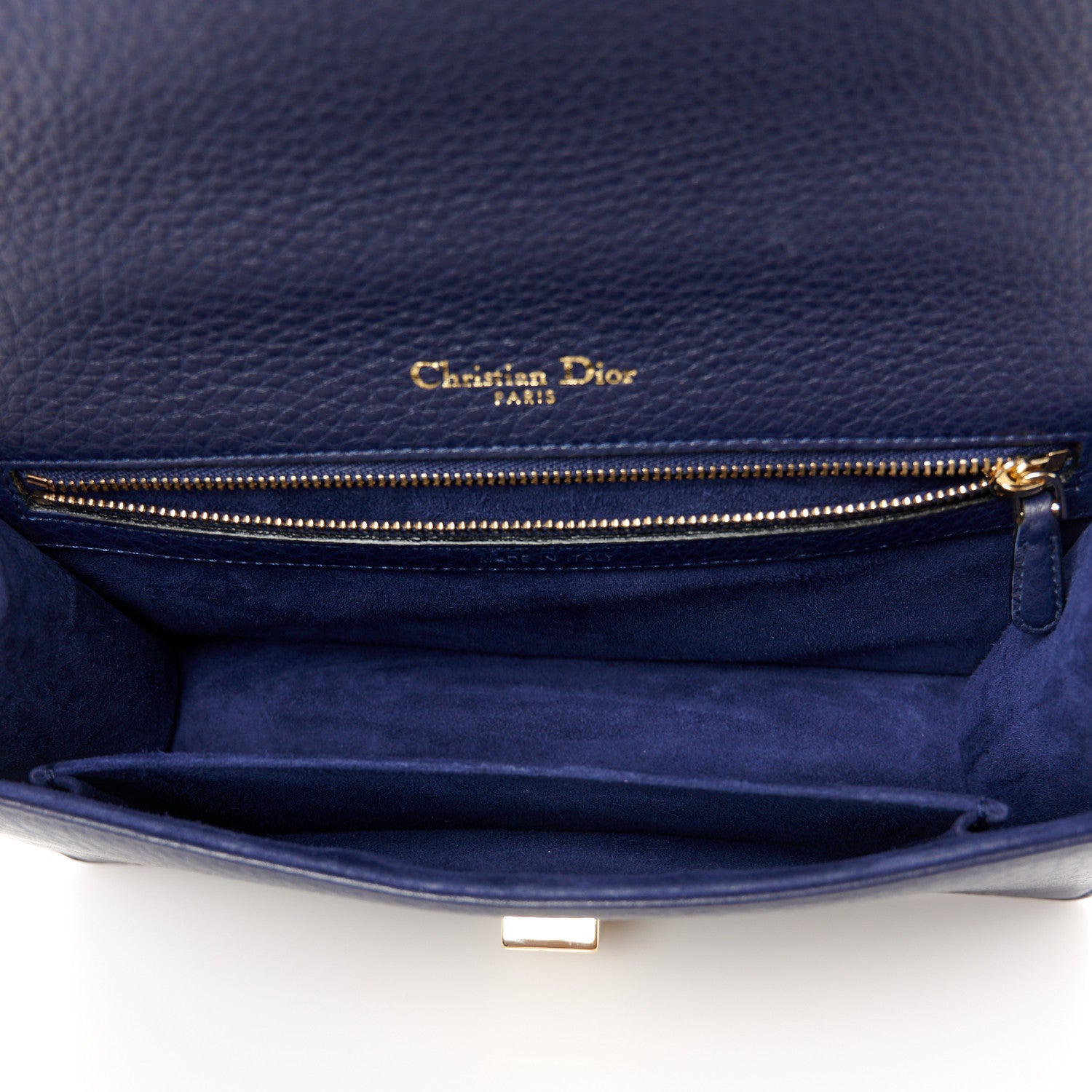 Christian Dior Grained Calfskin Medium Diorama Flap Bag Blue 5 of 12